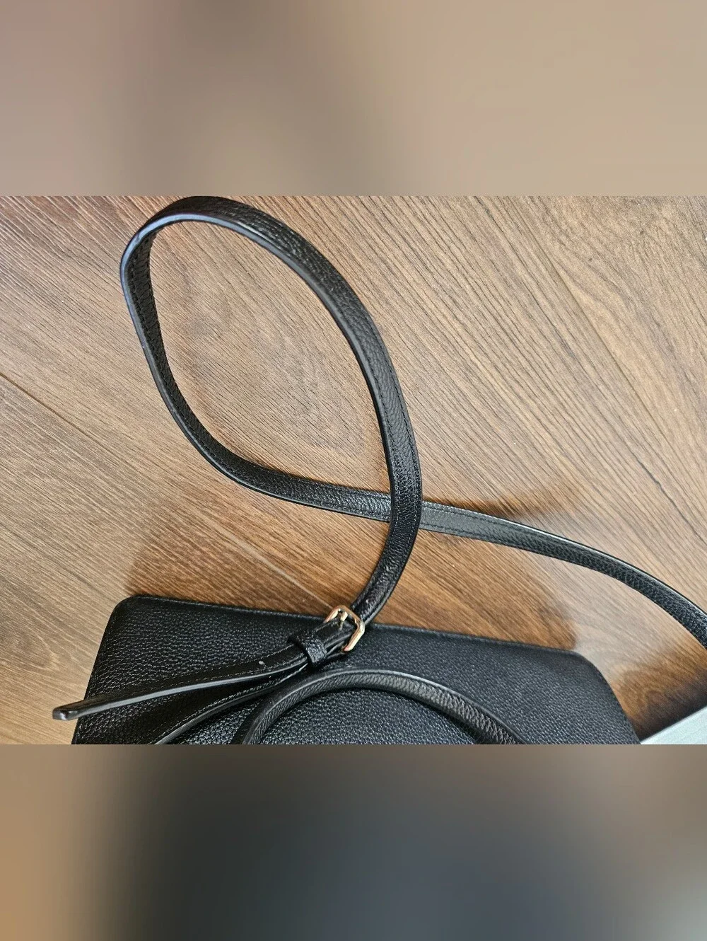kate spade black pebbled leather satchel with gold accents
